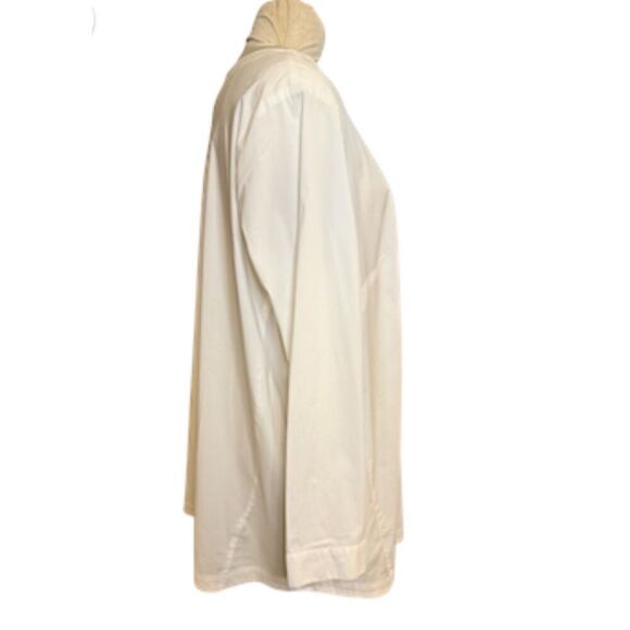 J Jill “White Shirt Collection” Crisp Oversized White Shirt Plus Sz. 2X Pkeat Ba - Picture 7 of 14